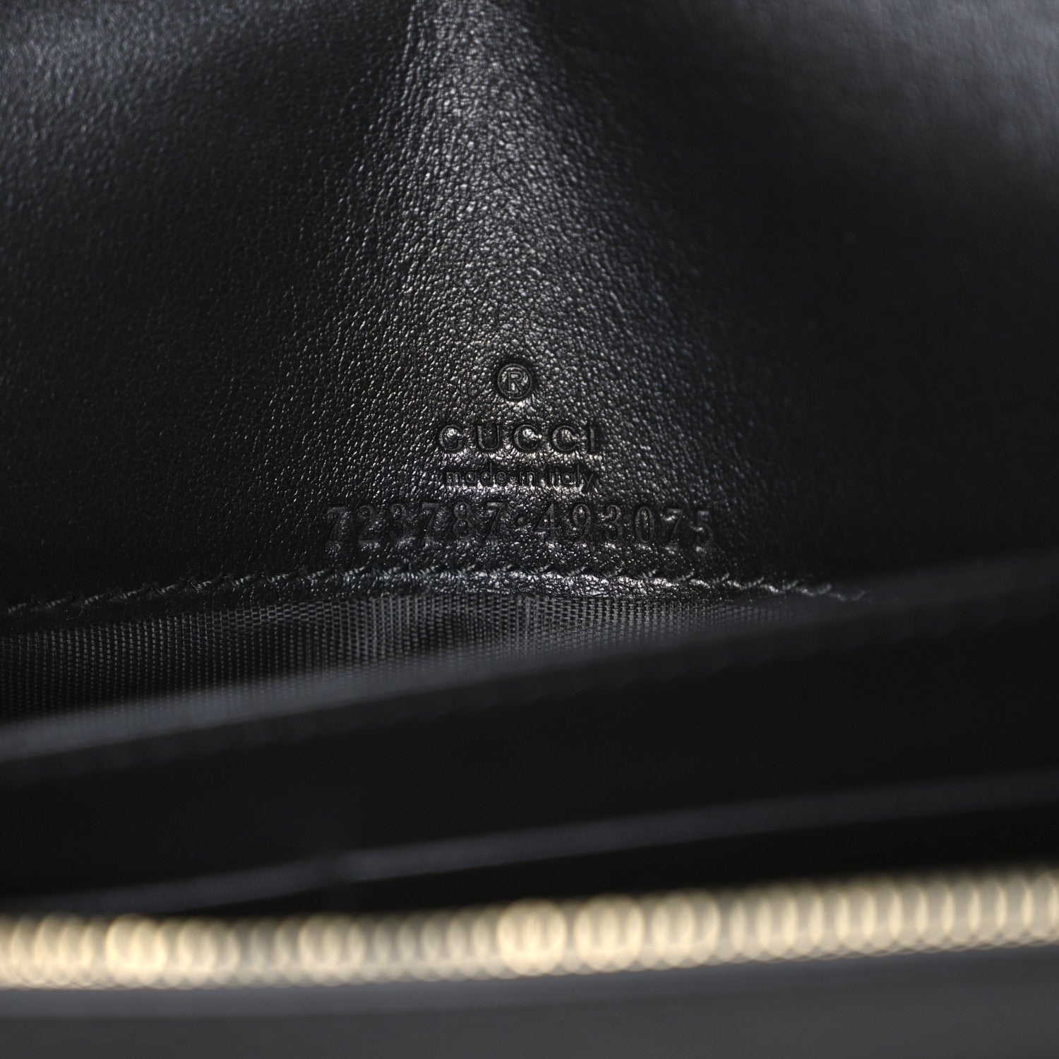 Gucci Calfskin GG Matelasse Chain Wallet Black 6 of 9