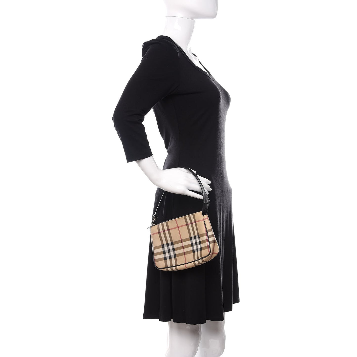 House Check Shoulder Bag Black