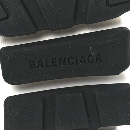 Balenciaga Laminated Knit Bi-Color Sole Womens Speed 2.0 Sneakers 37 Silver White Black 6 of 9
