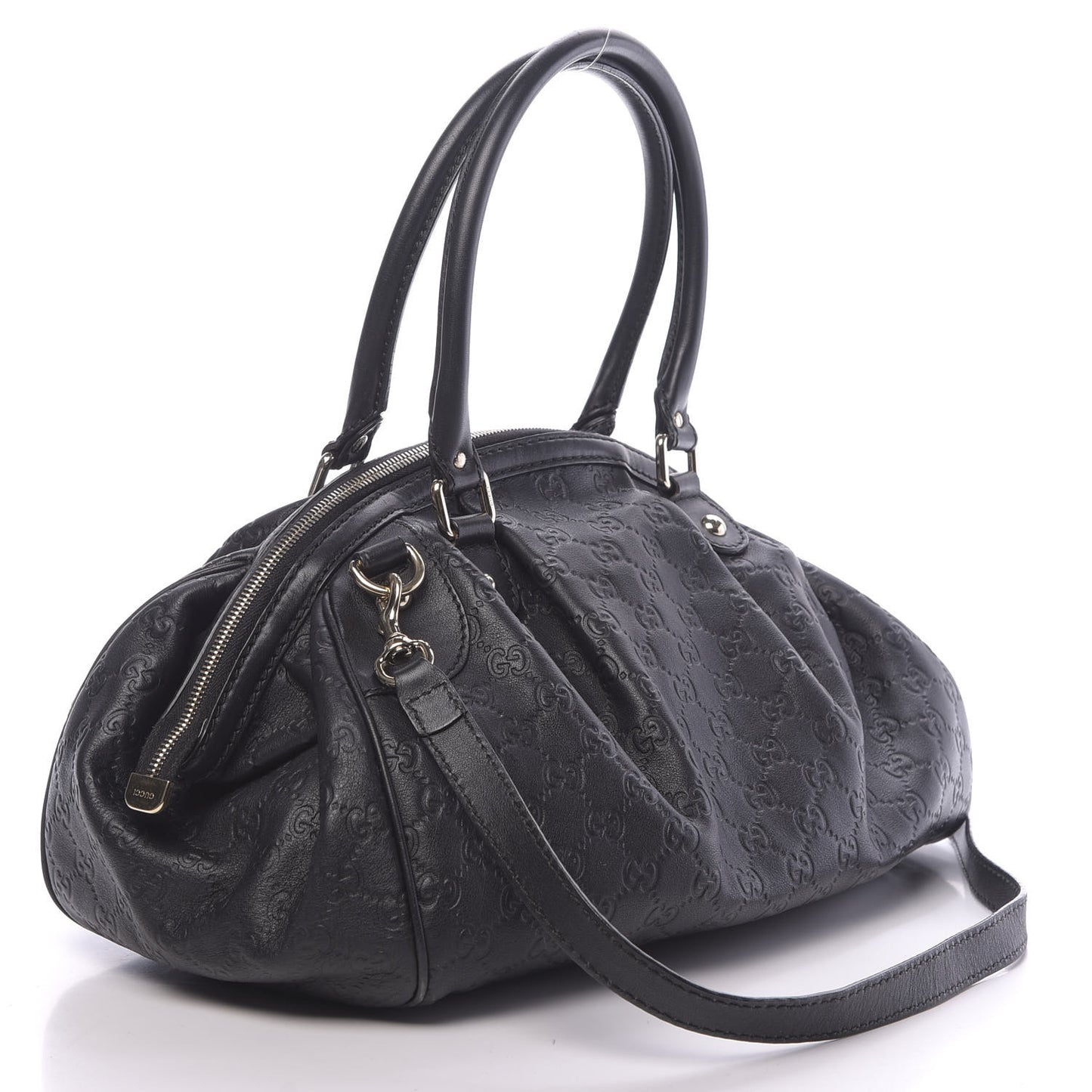 Guccissima Medium Sukey Boston Black