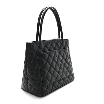 Chanel Caviar Quilted Medallion Tote Black 3 of 10