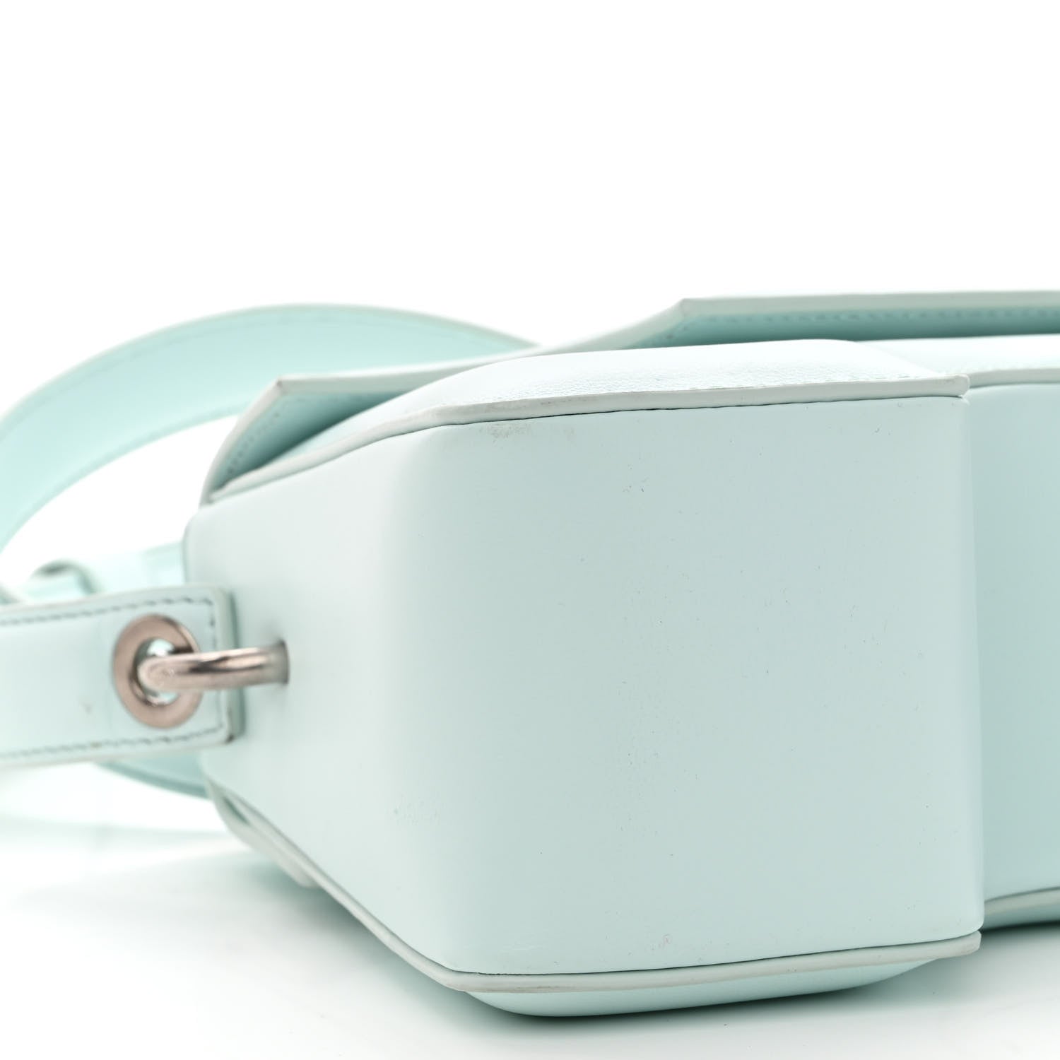 Off-White Calfskin Burrow 22 Shoulder Bag Light Blue 8 of 9