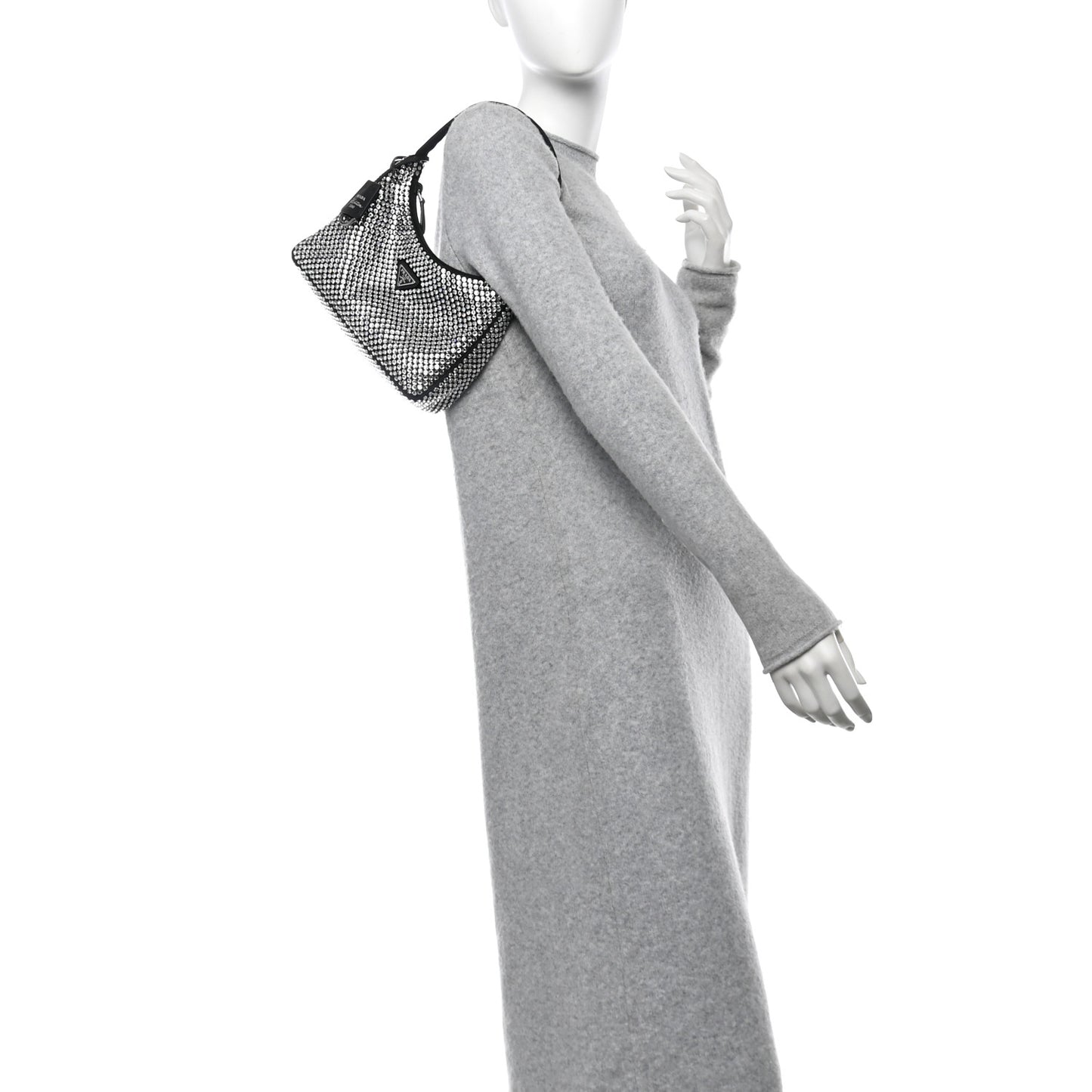 Satin Crystal Mini Re-Edition 2000 Bag Cristal