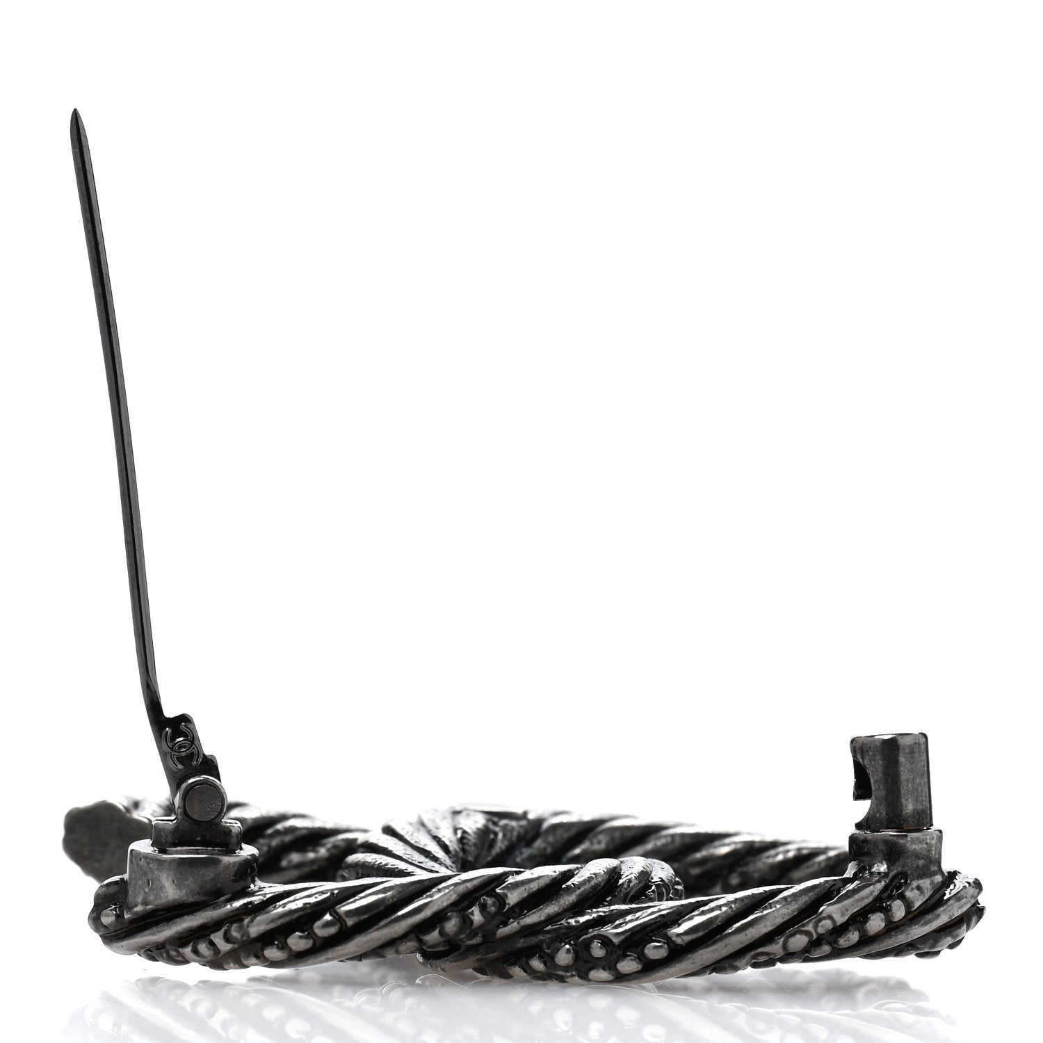 Chanel Ruthenium Twisted CC Brooch 4 of 4