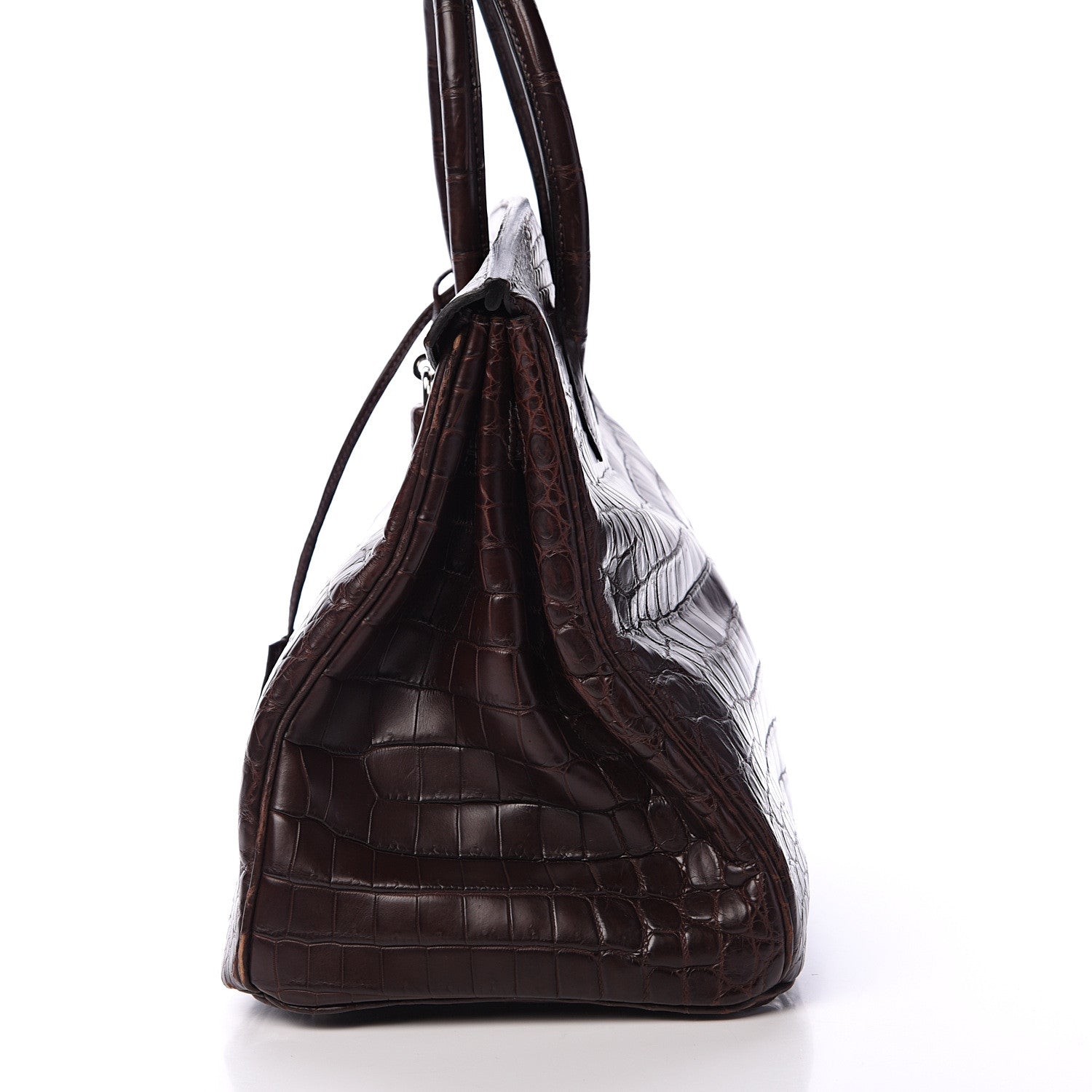 Hermes Matte Crocodile Birkin 35 Chocolate 28 of 37