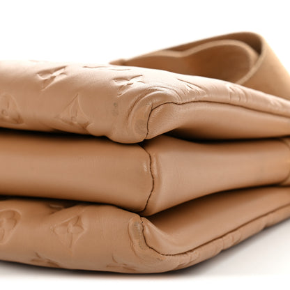 Louis Vuitton Lambskin Embossed Monogram Coussin PM Camel 9 of 11