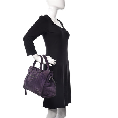 Balenciaga Baby Daim Suede Classic Silver Hardware City Purple 3 of 20