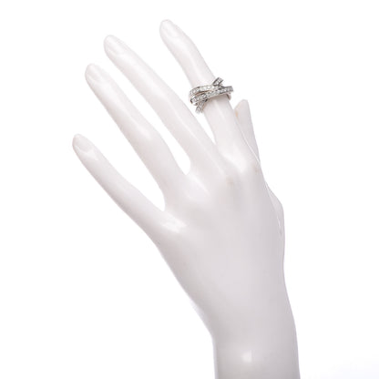 Cartier 18K White Gold Diamond Trinity Ring 53 6.25 2 of 6