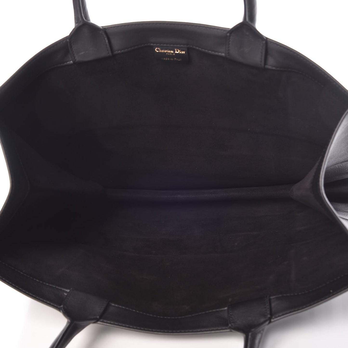 Calfskin Large Surrealism Book Tote Black