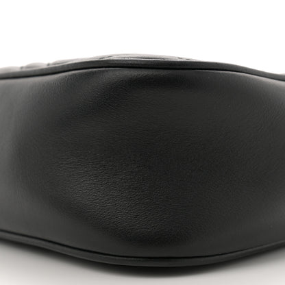 Gucci Calfskin Matelasse Small GG Marmont Chain Shoulder Bag Black 10 of 13