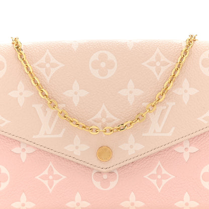 Louis Vuitton Empreinte Spring in the City Felicie Pochette Chain Wallet Pink Beige Yellow 8 of 10