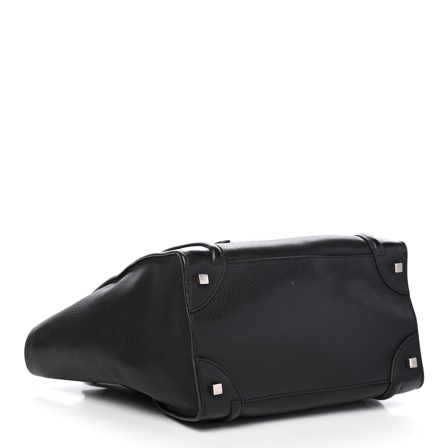 Drummed Calfskin Mini Luggage Black
