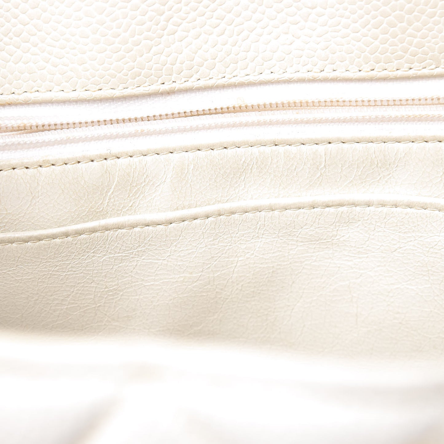 Caviar Quilted Shoulder Bag White