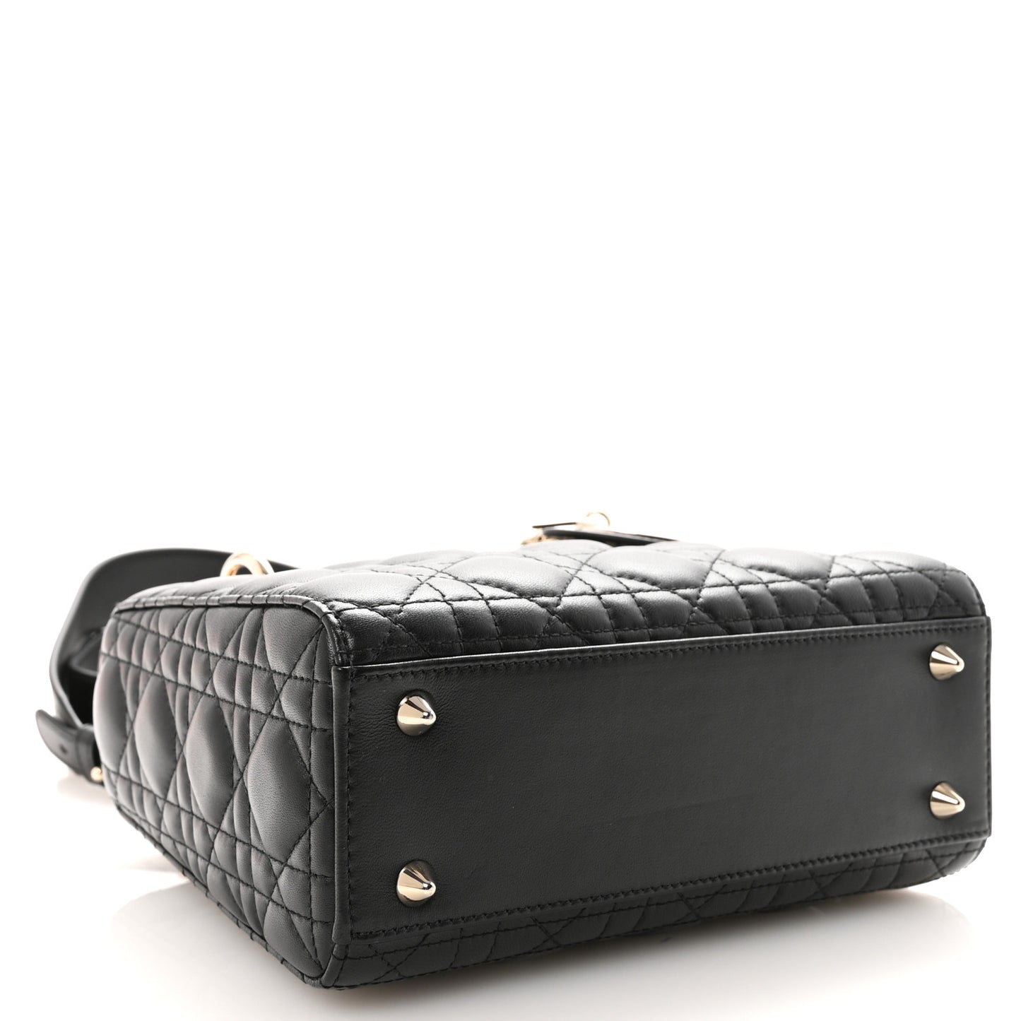 Lambskin Cannage Small Lucky Badges My Lady Dior Black
