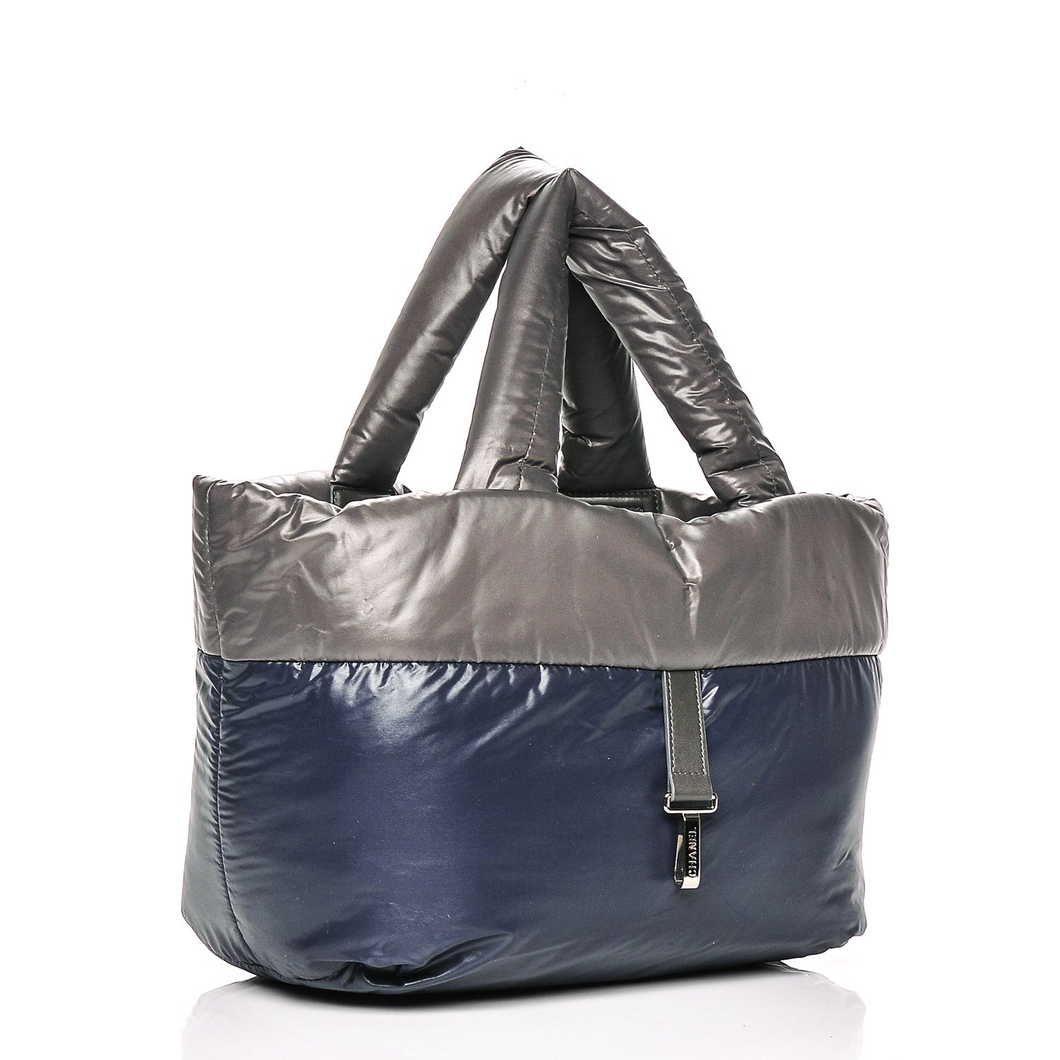 Chanel Nylon Quilted Small Coco Cocoon Reversible Tote Grey 6 of 8