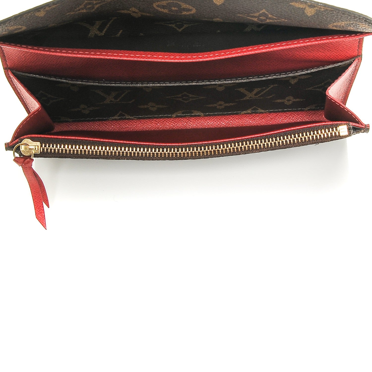 Louis Vuitton Monogram Emilie Wallet Red 5 of 7