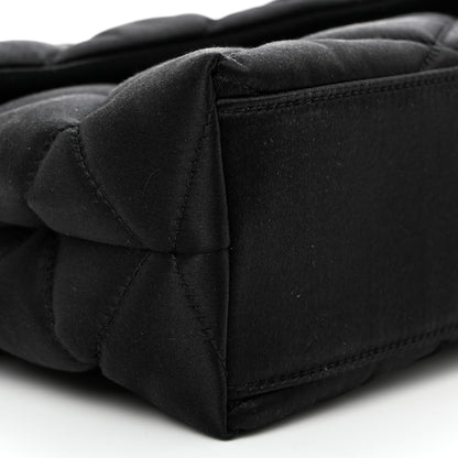 Saint Laurent Satin Quilted Sade Puffer Envelope Clutch Black 8 of 9