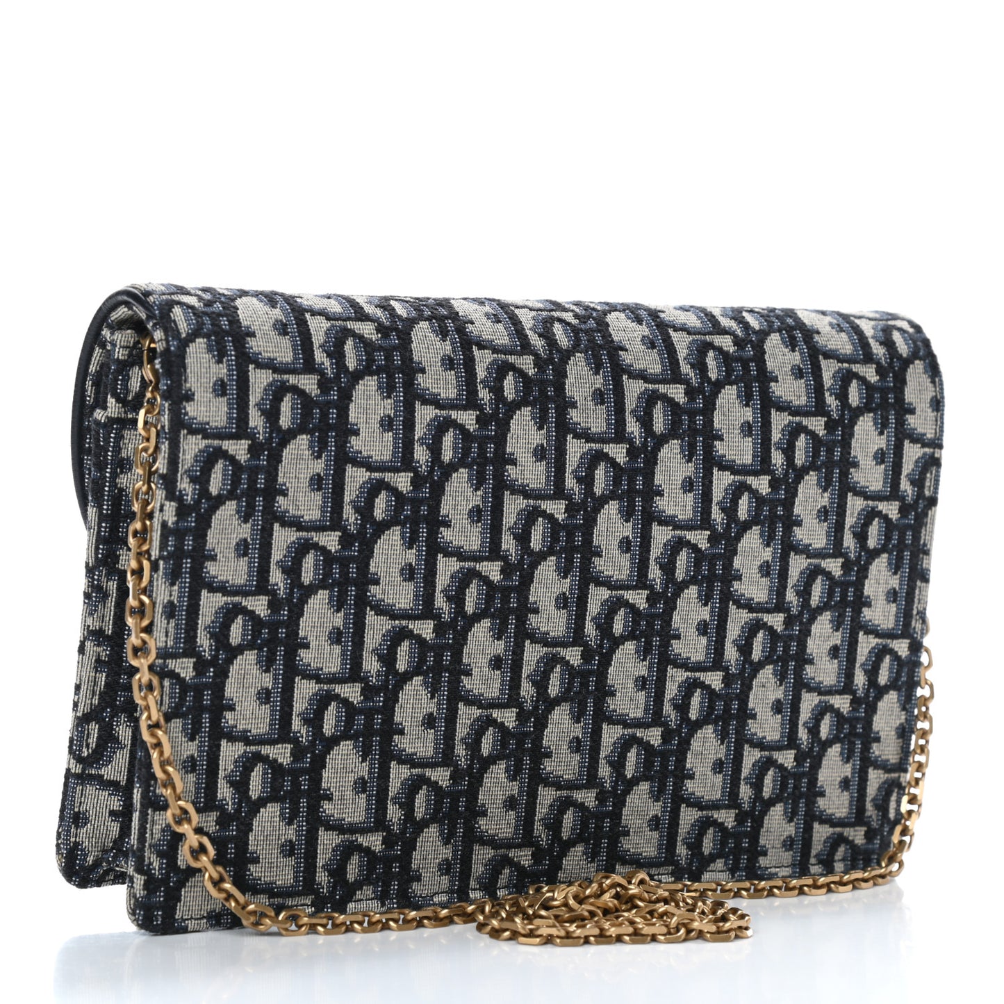 Oblique Saddle Chain Pouch Blue