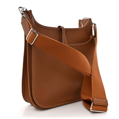 Hermes Taurillon Clemence Evelyne III PM Gold 3 of 13