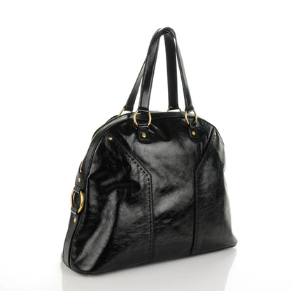 Saint Laurent Patent Calfskin Oversized Muse Black 3 of 10