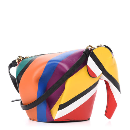 Loewe Calfskin Mini Striped Elephant Crossbody Bag Multicolor 1 of 9