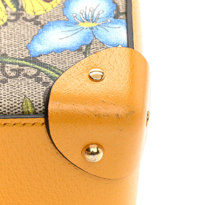 Gucci GG Supreme Monogram Flora Small Padlock Bamboo Shoulder Bag Beige Multicolor Crop 20 of 21
