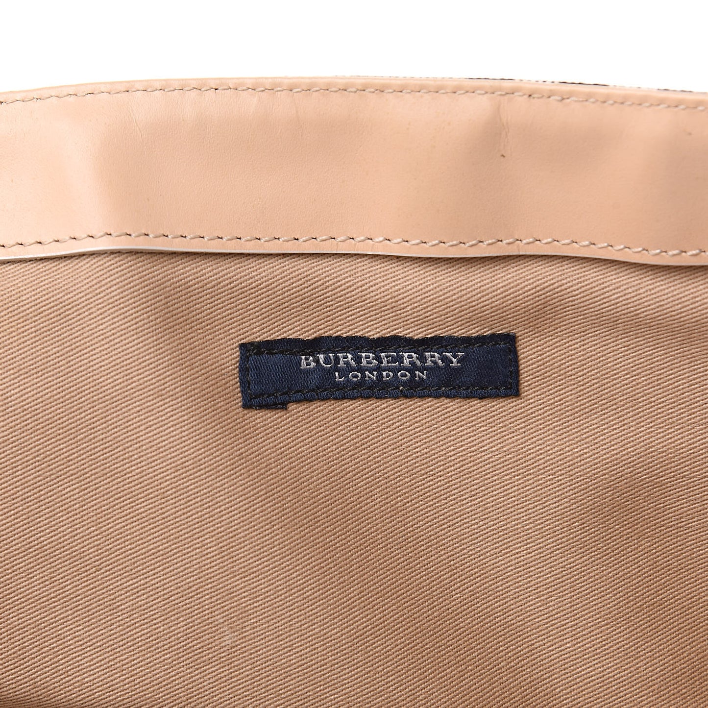 Canvas House Check Front Pocket Tote Beige