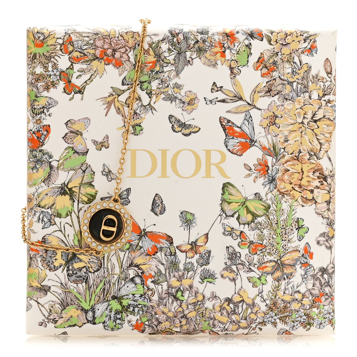Christian Dior Pearl Glass Petit CD Baroque Bracelet Gold Black 5 of 5