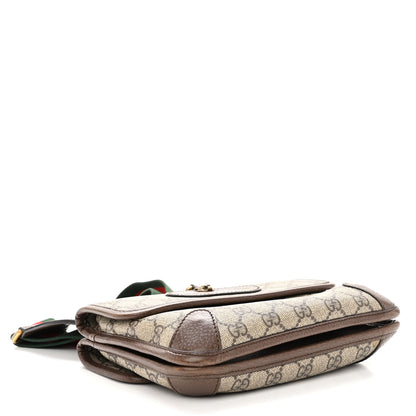 Gucci GG Supreme Monogram Web Small Neo Vintage Double Flap Messenger Bag Beige New Acero 4 of 11