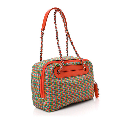 Chanel Rubber Quilted Lambskin Coco Rain Camera Bag Orange 5 of 14