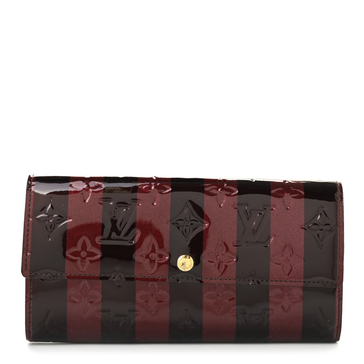 Louis Vuitton Vernis Rayures Sarah Wallet Amarante 1 of 11