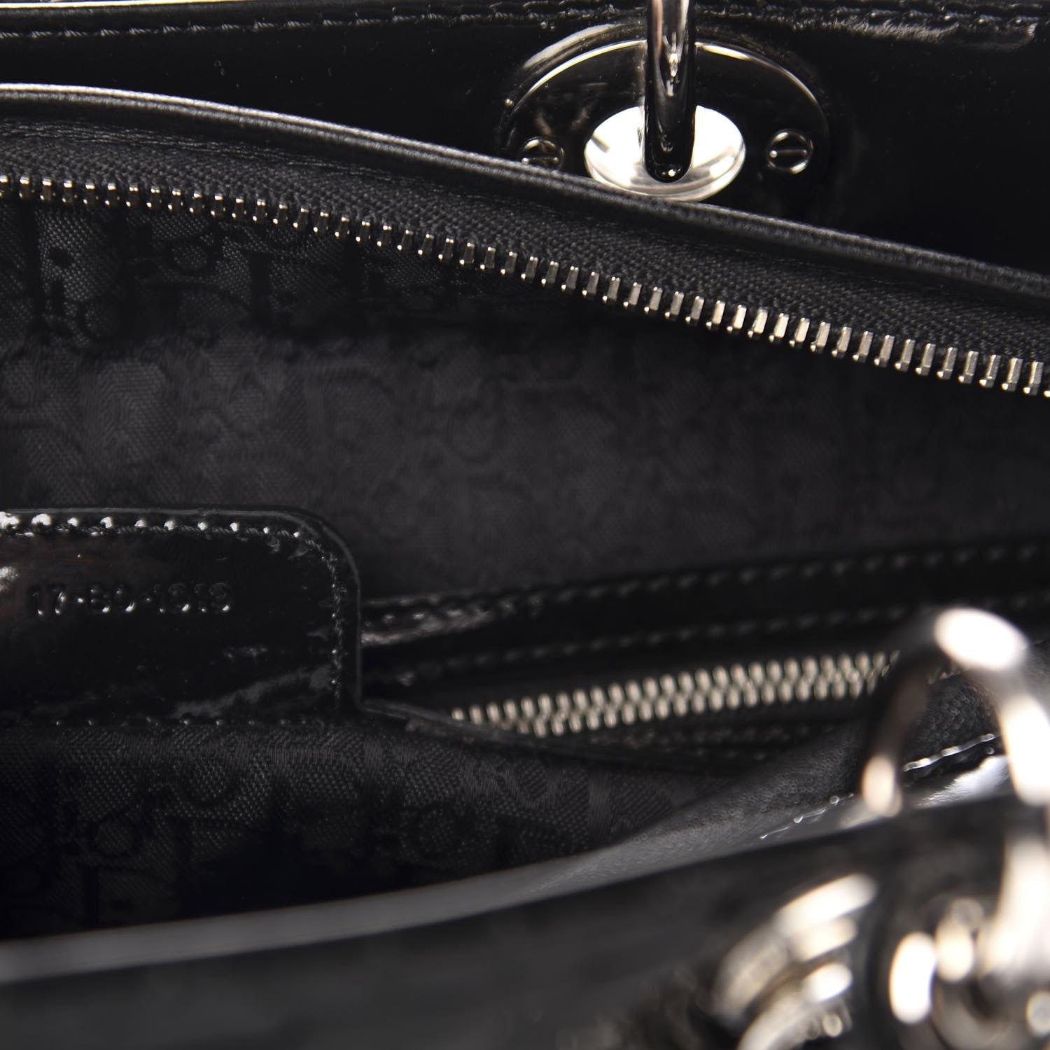Christian Dior Patent Cannage Large Lady Dior Black 10 of 11