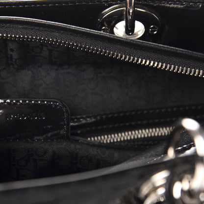Christian Dior Patent Cannage Large Lady Dior Black 10 of 11