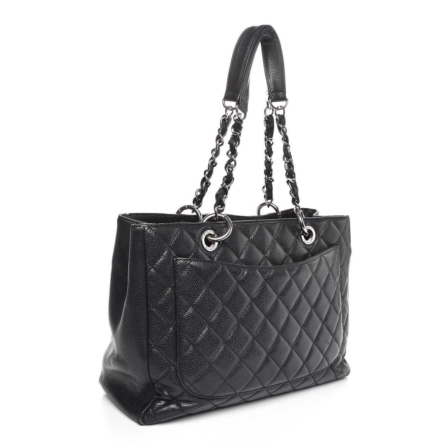 Chanel Caviar Quilted Grand Shopping Tote GST Black 3 of 7