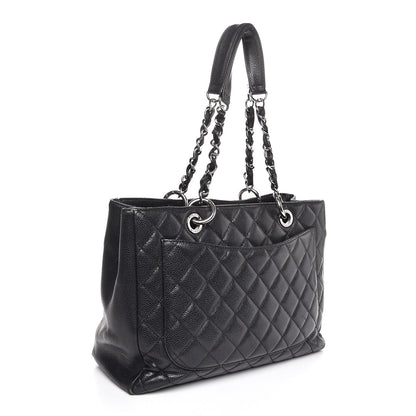 Chanel Caviar Quilted Grand Shopping Tote GST Black 3 of 7