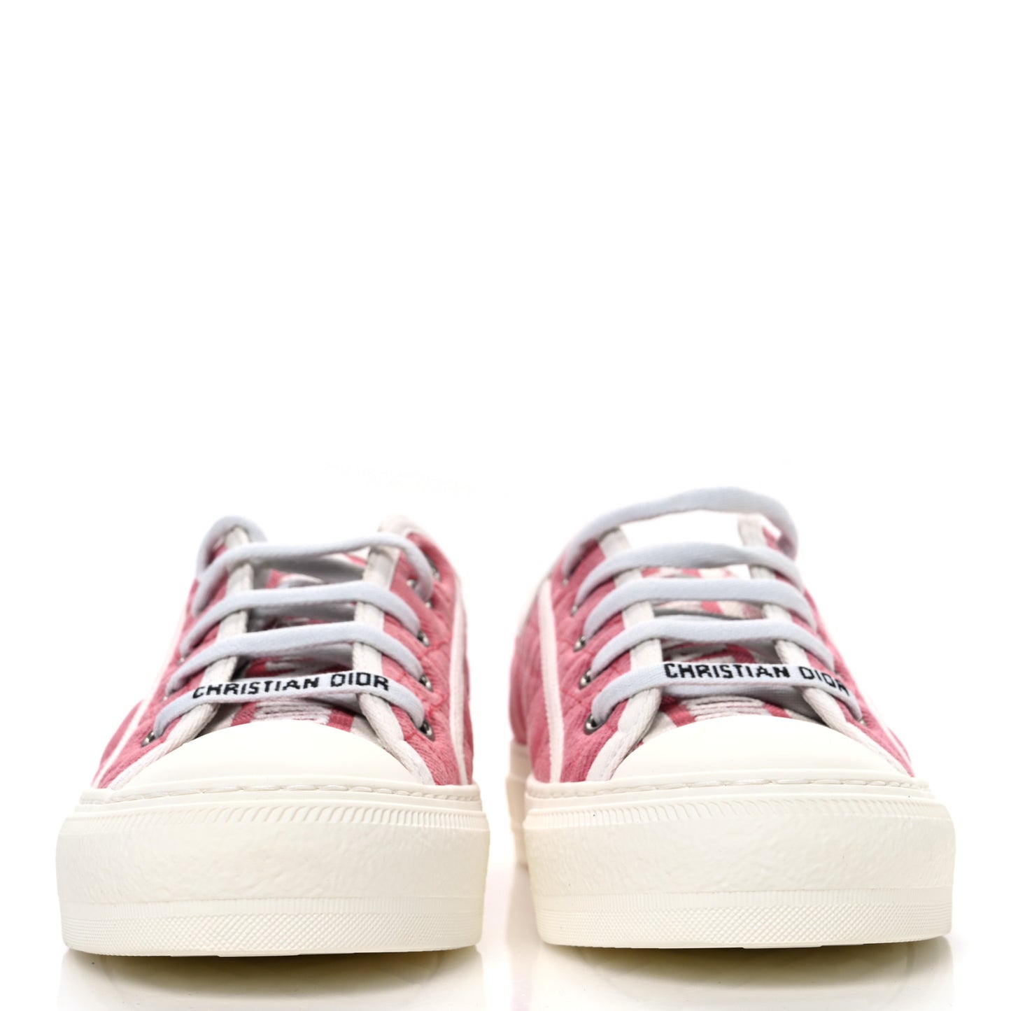Canvas Cannage Walk 'N' Dior Low Top Sneakers 36.5 Taffy Pink