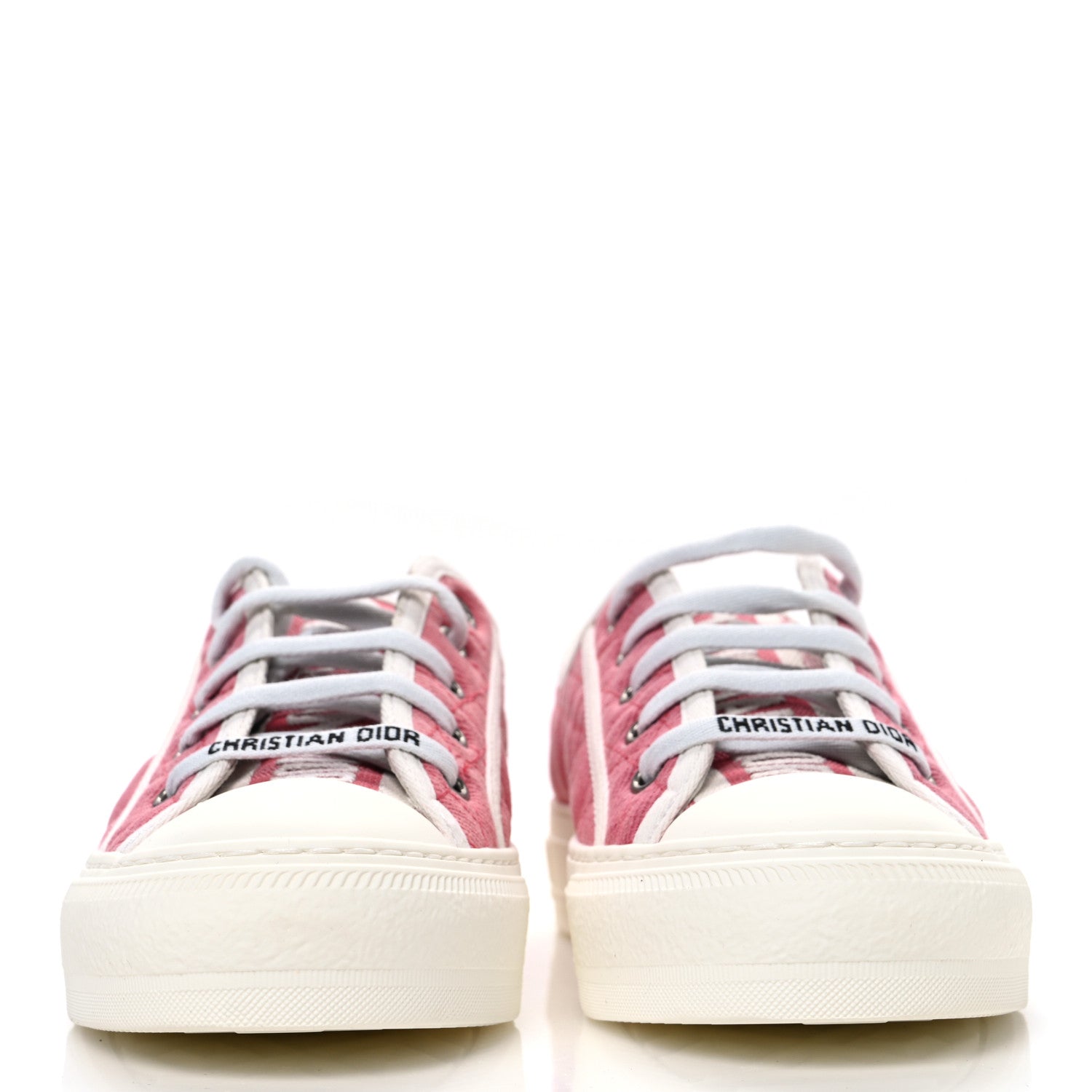 Christian Dior Canvas Cannage Walk 'N' Dior Low Top Sneakers 36.5 Taffy Pink 3 of 11