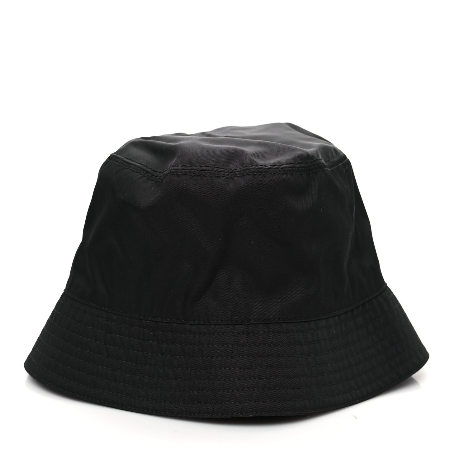 Re-Nylon Metal Triangle Logo Womens Bucket Hat M Black