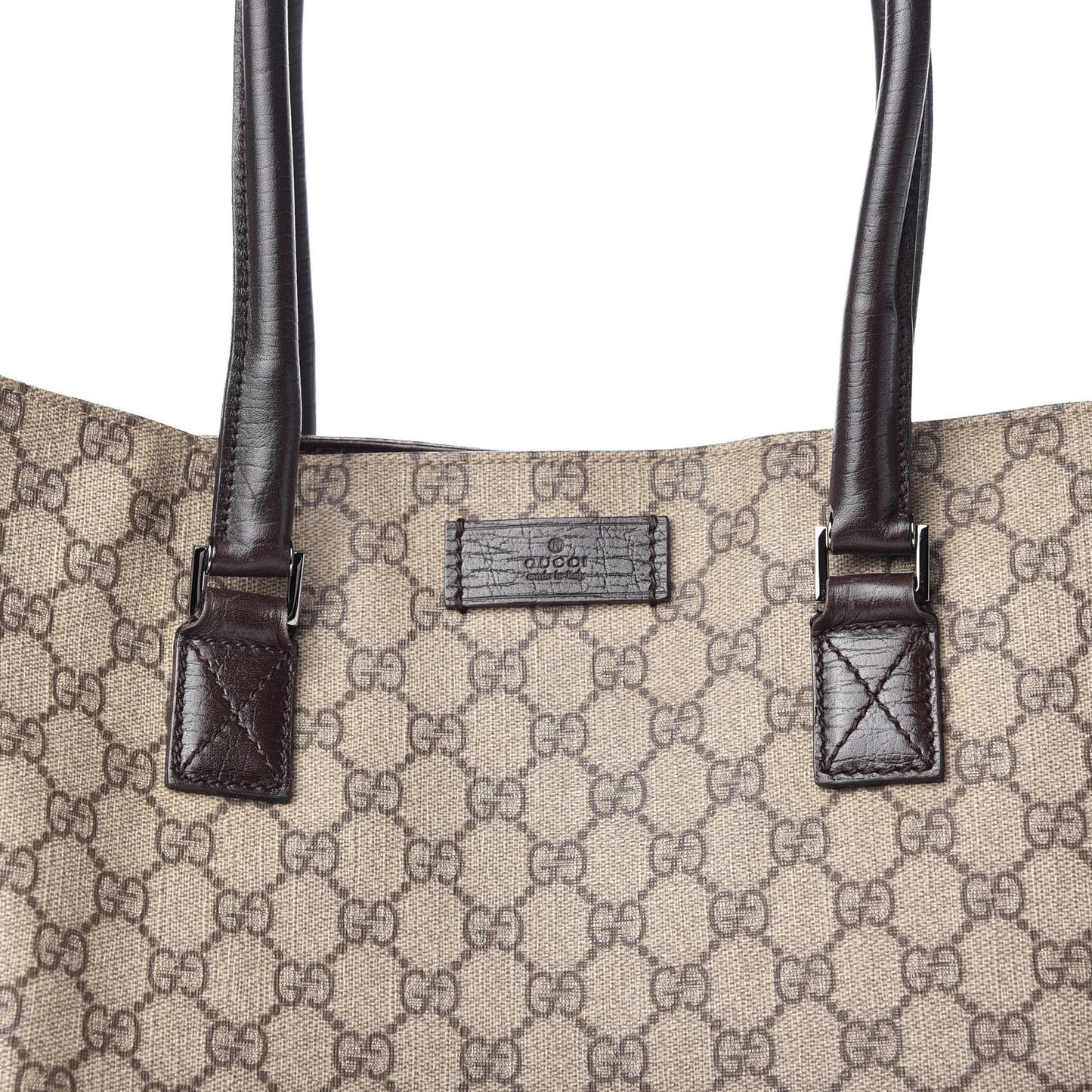 GG Plus Monogram Vertical Tote Dark Brown