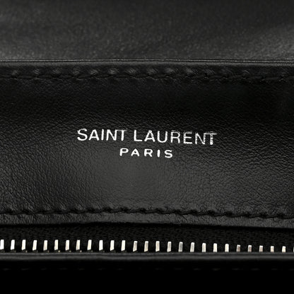 Saint Laurent Calfskin Y Quilted Monogram Toy Loulou Crossbody Bag Black 7 of 11