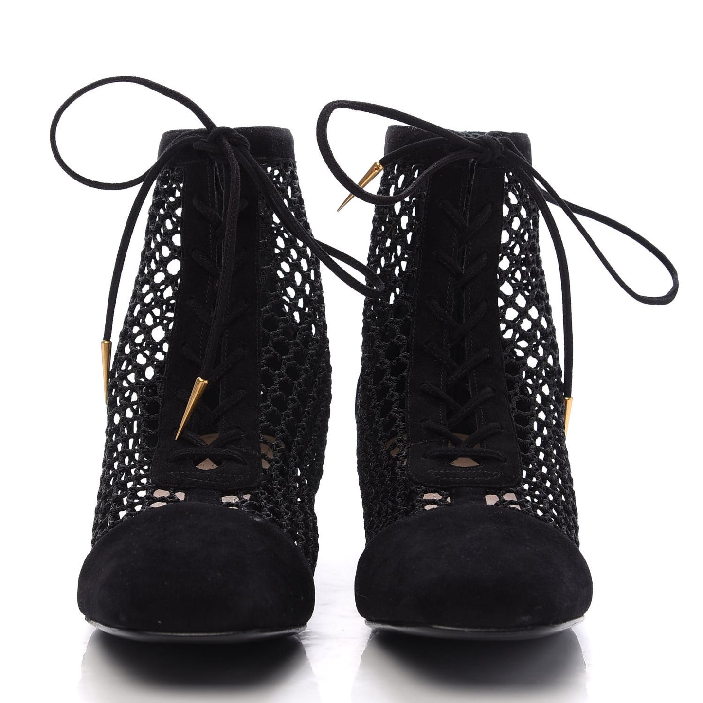 Suede Resille Naughtily-D 30mm Ankle Boots 38 Black