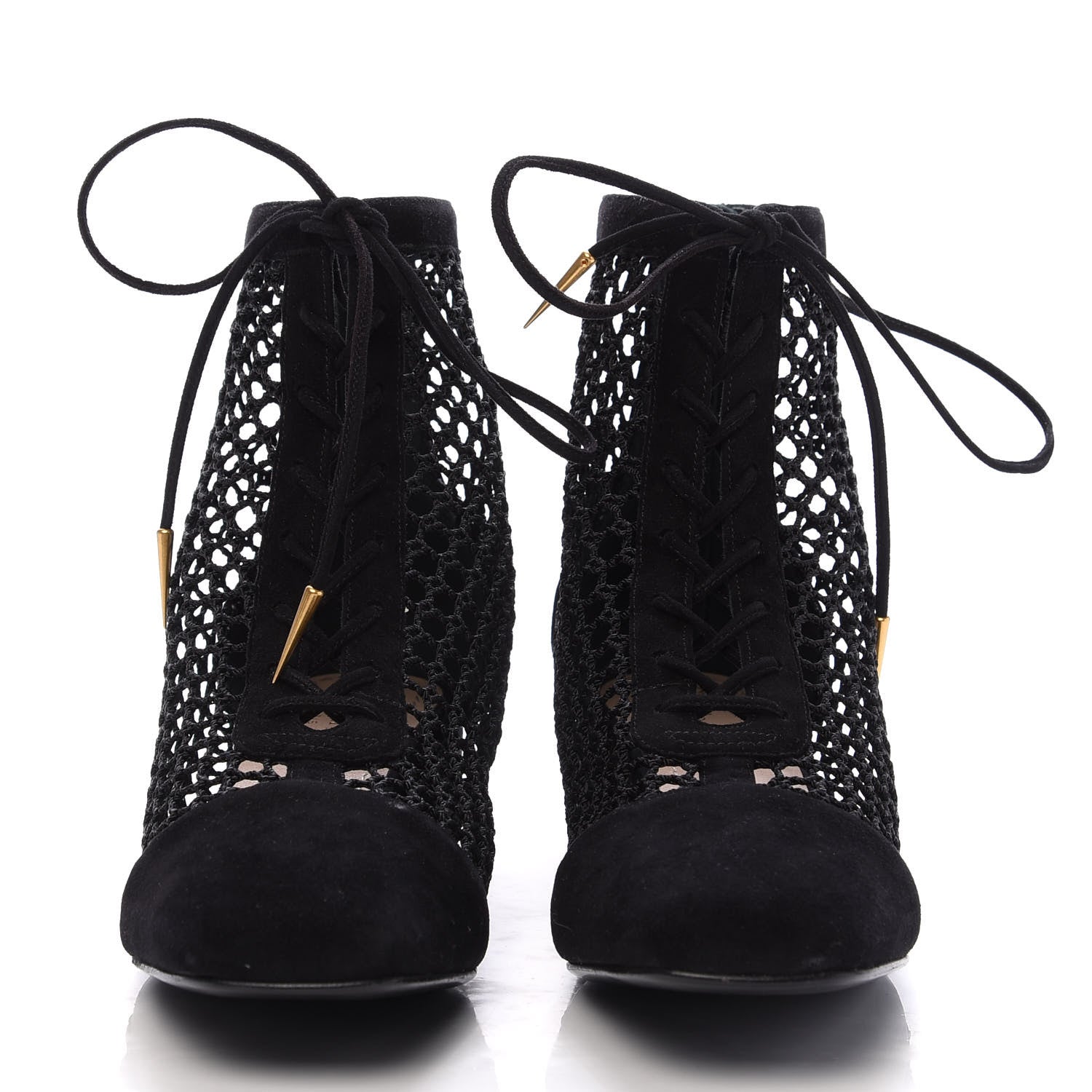 Christian Dior Suede Resille Naughtily-D 30mm Ankle Boots 38 Black 2 of 10