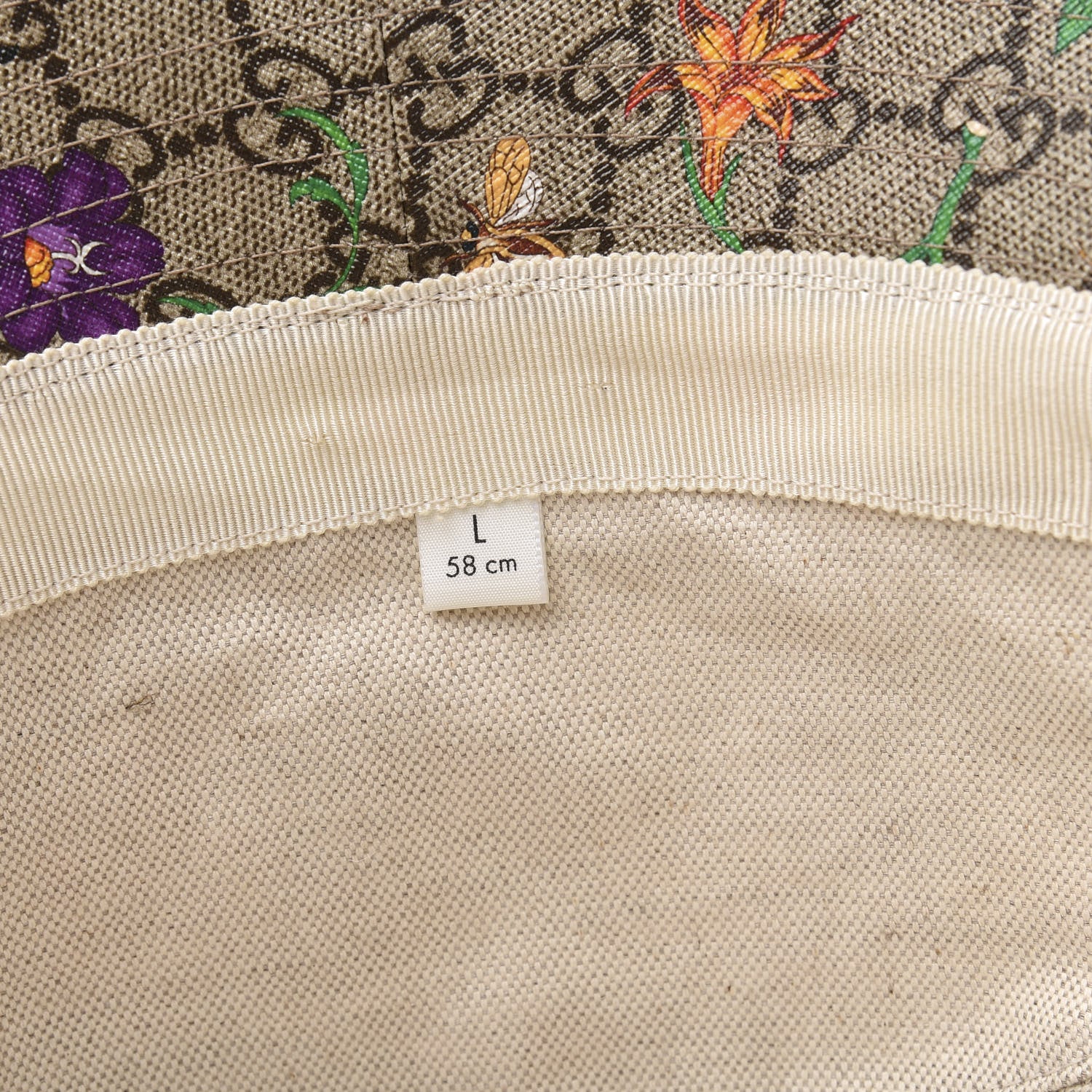 Gucci GG Supreme Monogram Flora Fedora Hat L Red 8 of 9