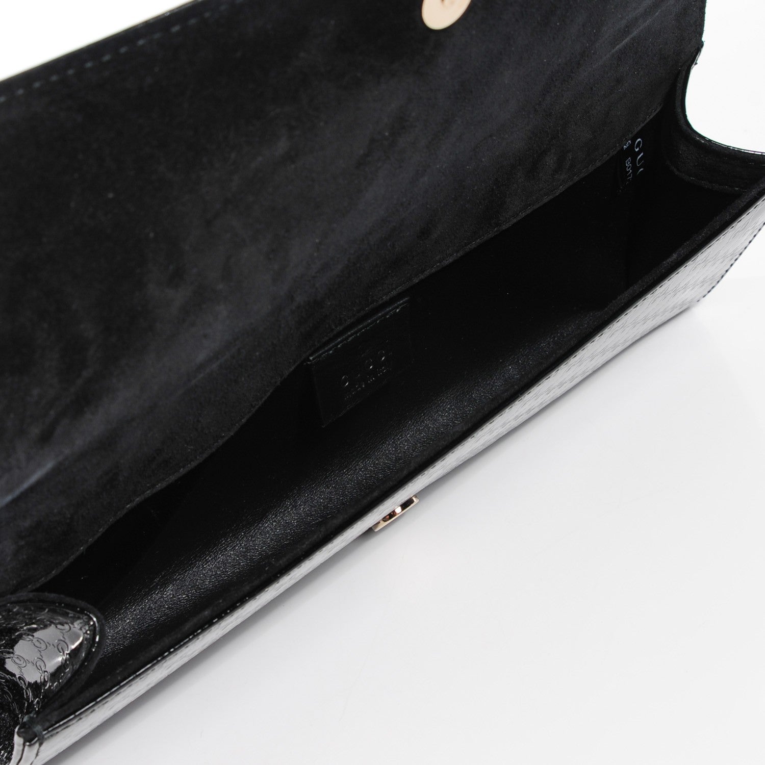 Gucci Patent Microguccissima Small Broadway Clutch Black 7 of 7