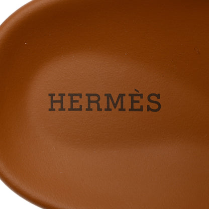 Hermes Denim Calfskin Womens Chypre Sandals 39 Bleu Clair Naturel 7 of 9