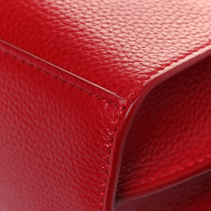 Balenciaga Grained Calfskin Neo Classic Gold Hardware Nano City Crossbody Medium Red 7 of 10