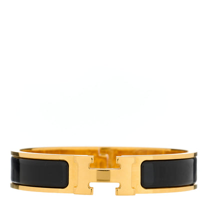 Hermes Enamel Narrow Clic Clac H Bracelet PM Black 1 of 3