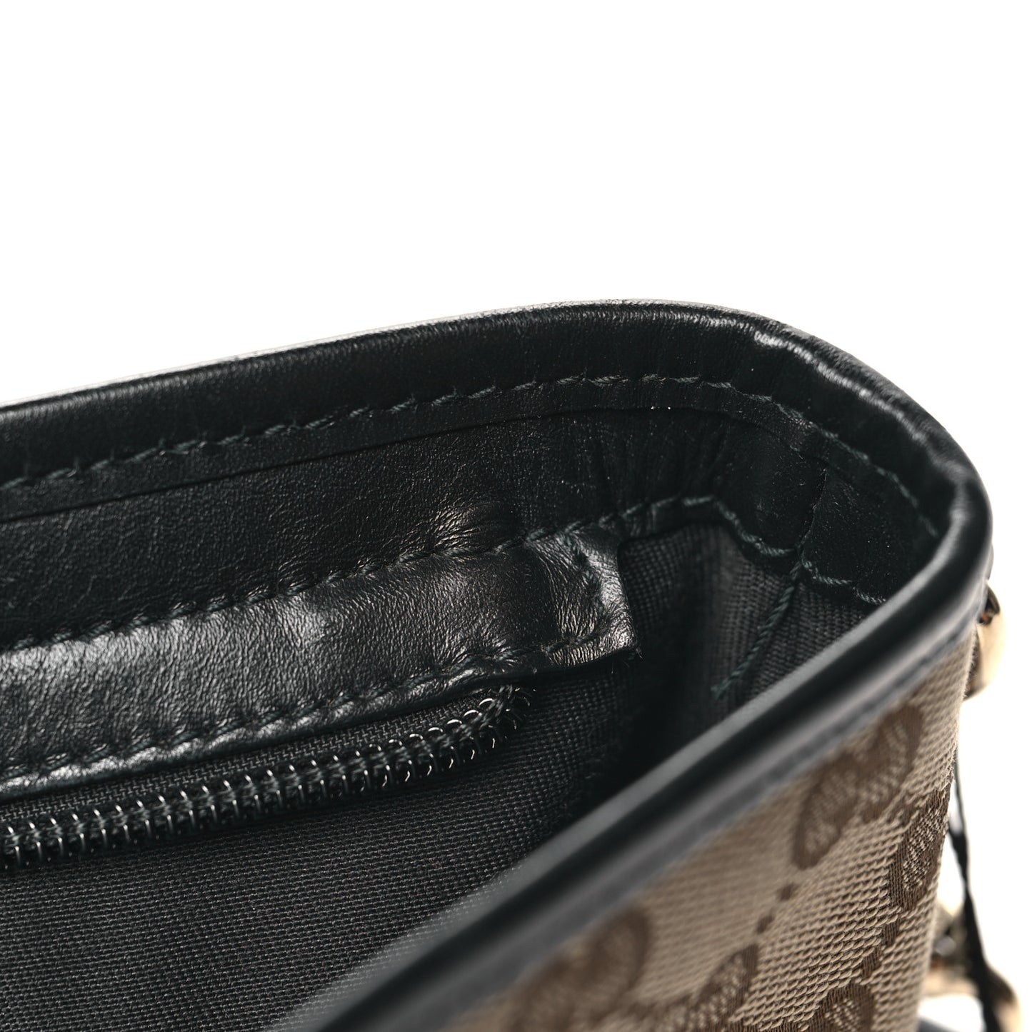 GG Monogram Web Flat Messenger Bag Black