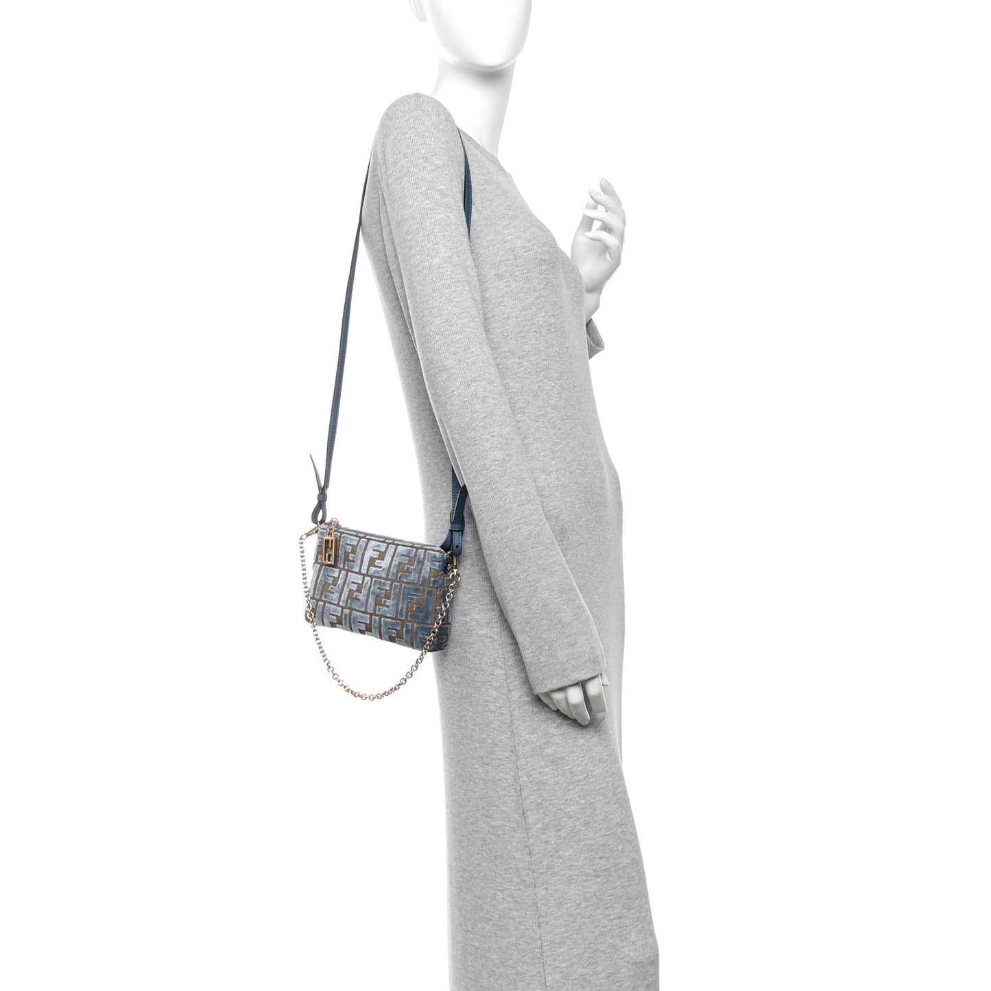 Velvet Jacquard FF Baguette Pouch Anice