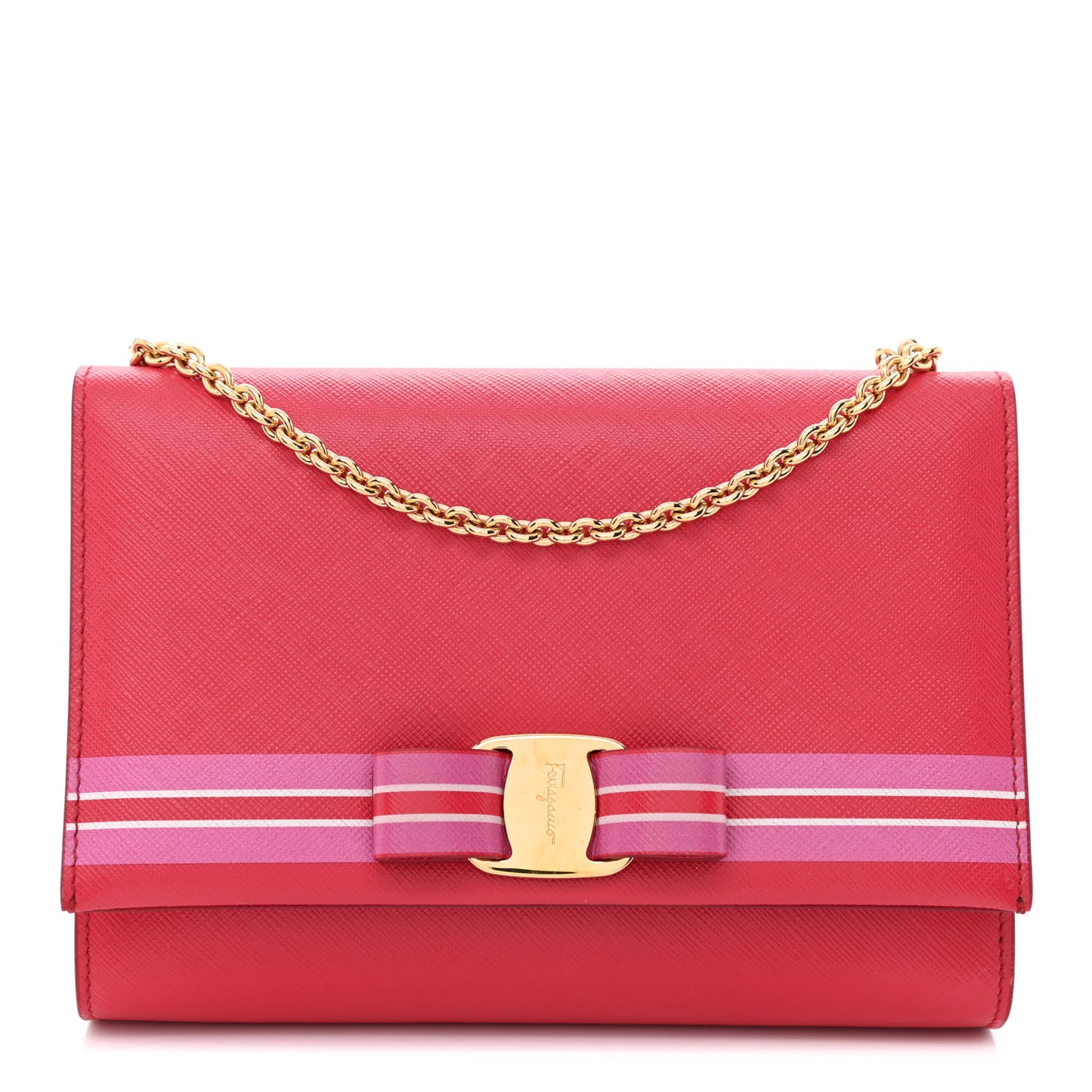 Pebbled Calfskin Vara Bow Shoulder Bag Pamplona